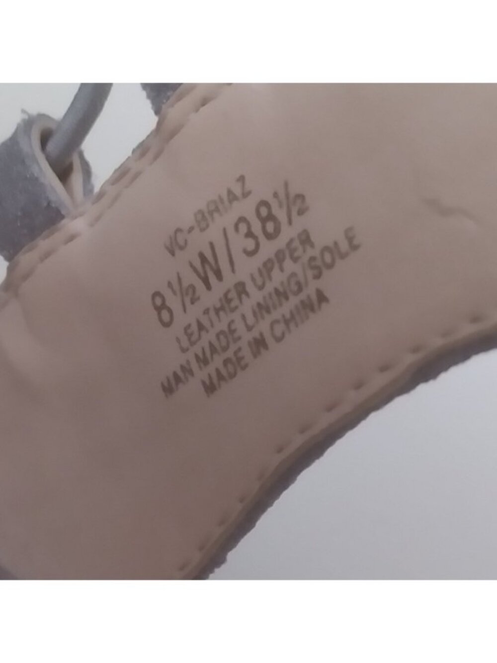 Vince Camuto Silver Gray Shimmery Bungee Strappy Evening Stacked Block Heels 8.5 - Picture 7 of 11